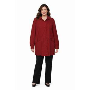 CASUAL SUMMER Vintage Coat Jacket RED Fully Lined BUTTON UP WOMEN'S WOMAN'S 40